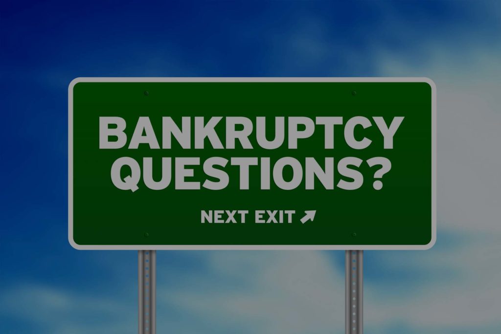 Bankruptcy Questions Street Sign