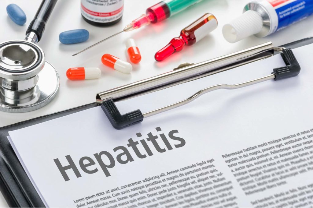 Hepatitis Document On Clip board