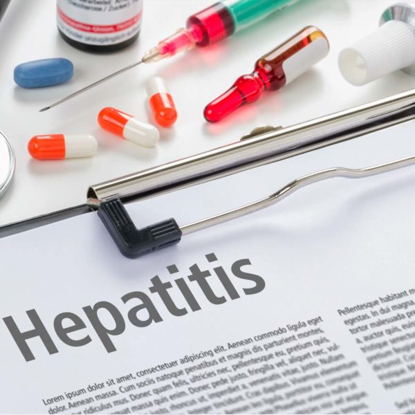 Hepatitis Document On Clip board