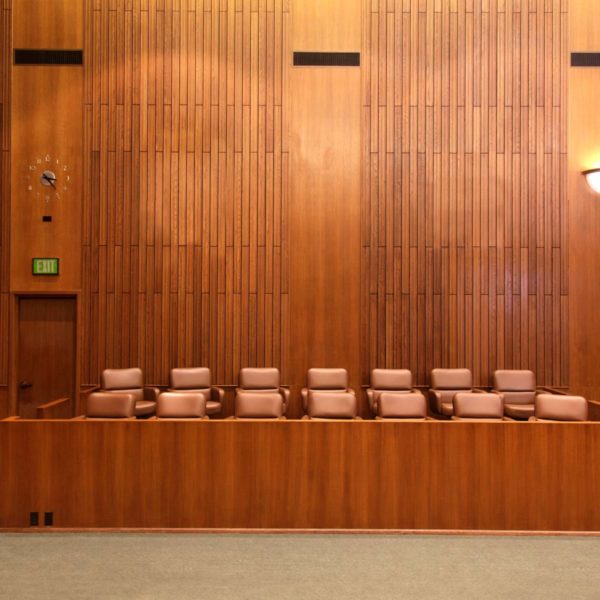 Jury Box In Courtroom