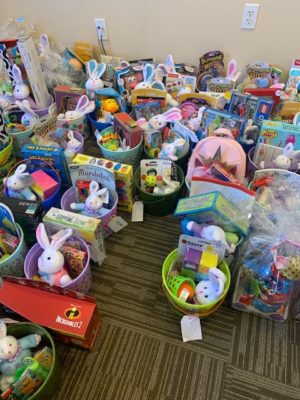 Easter Baskets Waiting For Delivery
