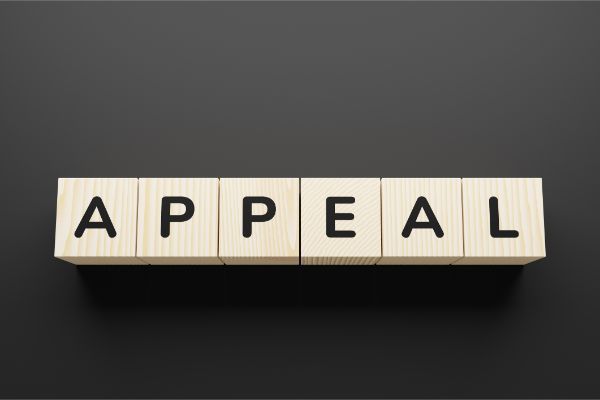Wooden Pieces Spelling "Appeal"